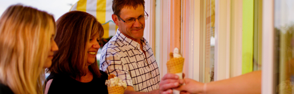 family getting ice cream