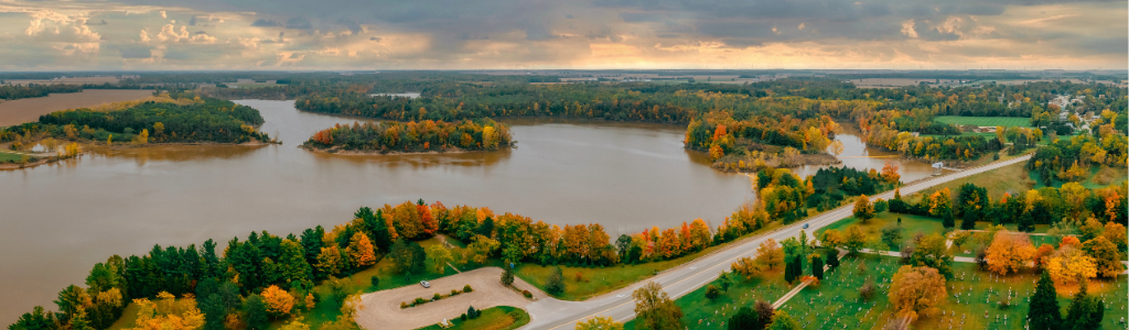 fall aerial view of Parkhill