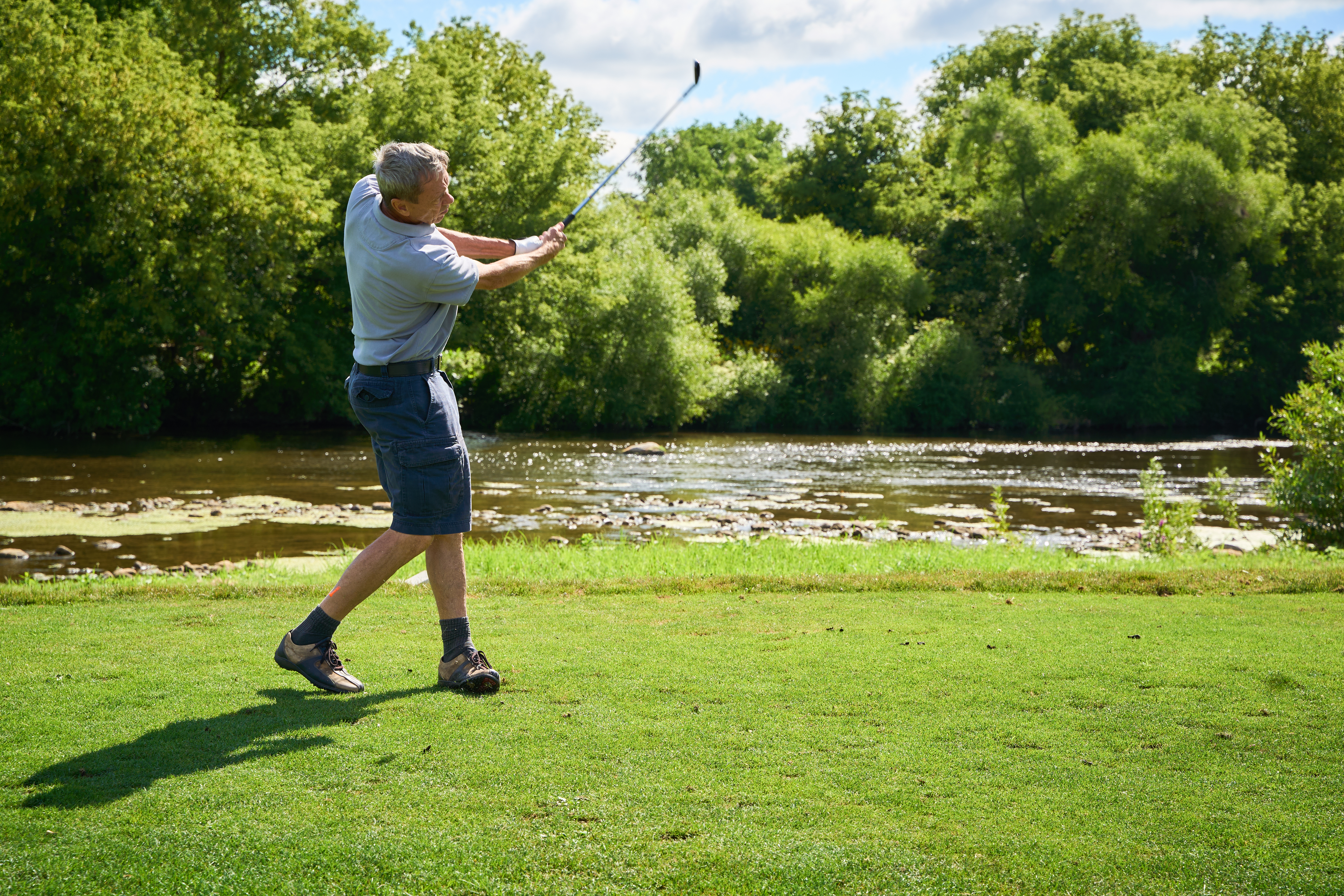 Man golfing 