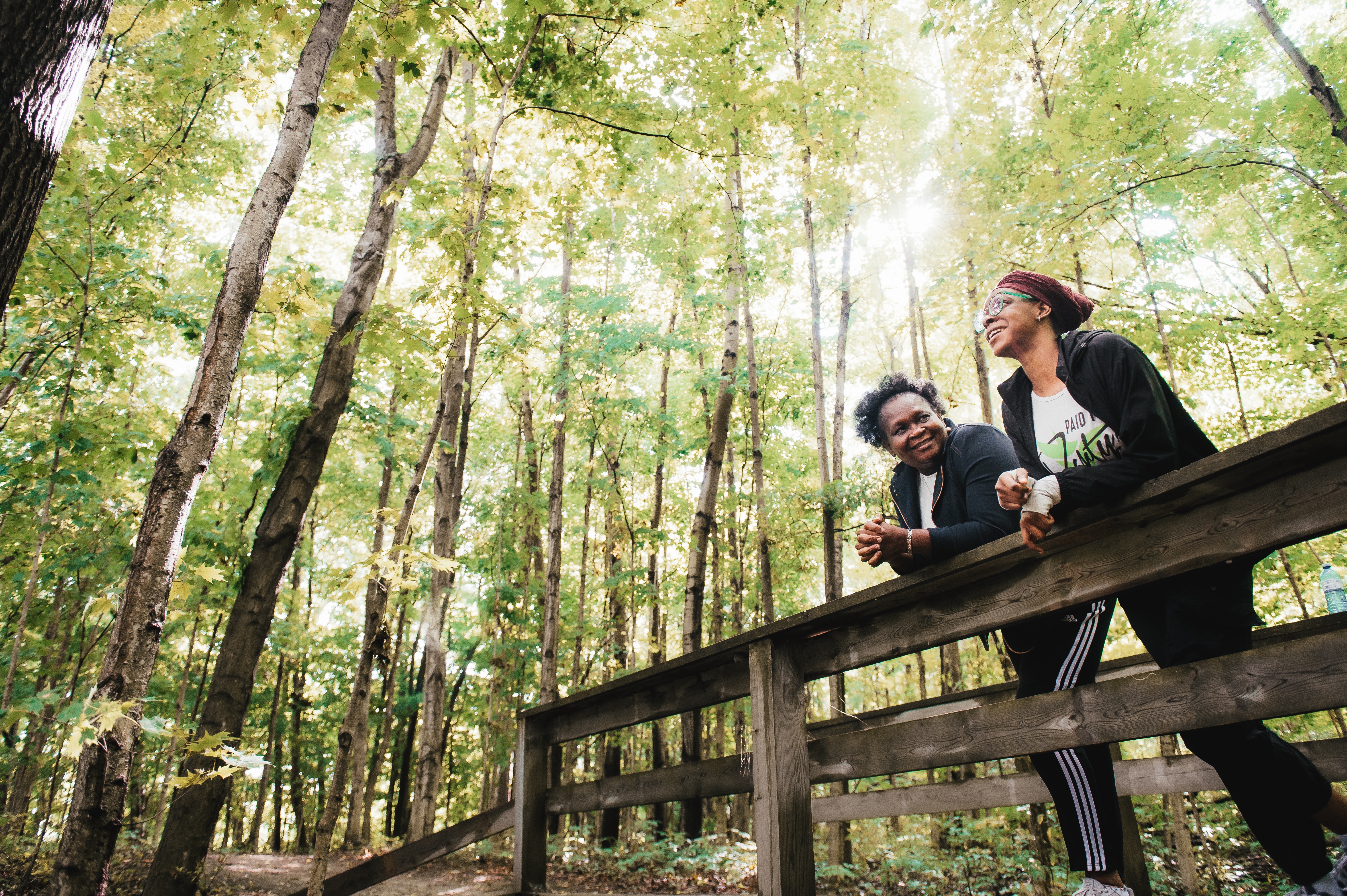 two women in the woods 