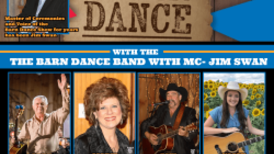 Promotional poster for The Barn Dance Reunion Show at Purple Hill Country Opry on Sunday, June 7, 2026, featuring event details, live music, MC Jim Swan, and performers including Larry Mercey, Marie Bottrell, Paul Weber, Naomi Bristow, Grant Heywood, Sharon (Strong) Murray, Gerald Davidson, and Randy Satchell.