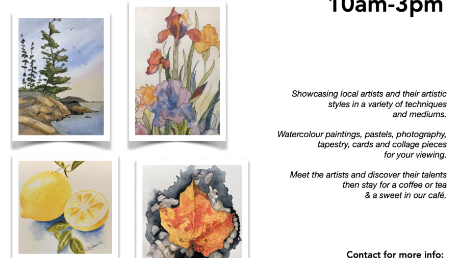 Local art show and café on November 7, 2026, at Melville United Church in Ivan.