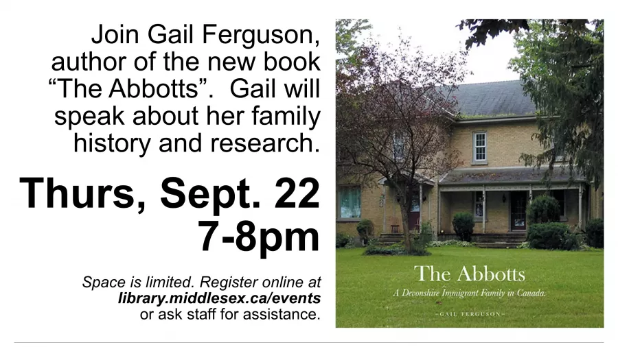Gail Ferguson Author Talk Event Poster 