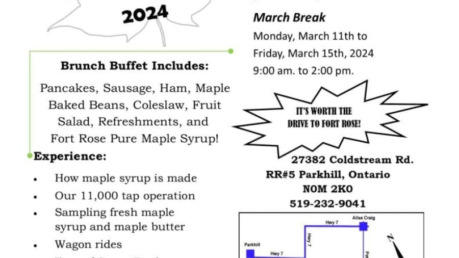 Fort Rose Maple Syrup Company 32nd annual pancake brunch 2024