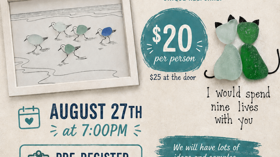 Seaglass art workshop 