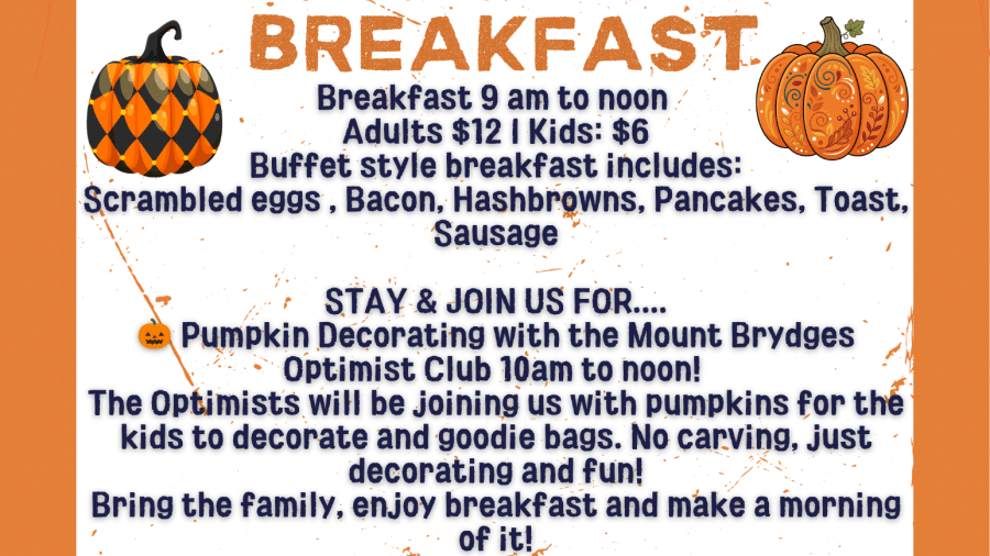 Pumpkin Decorating & Community Breakfast in Mount Brydges, Ontario 