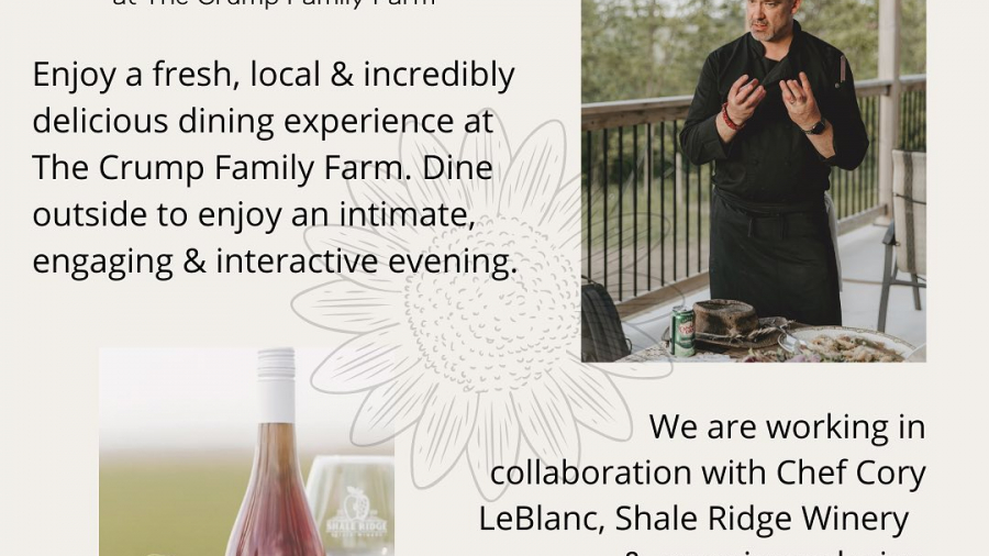 crump family farm farm to table dinner poster 