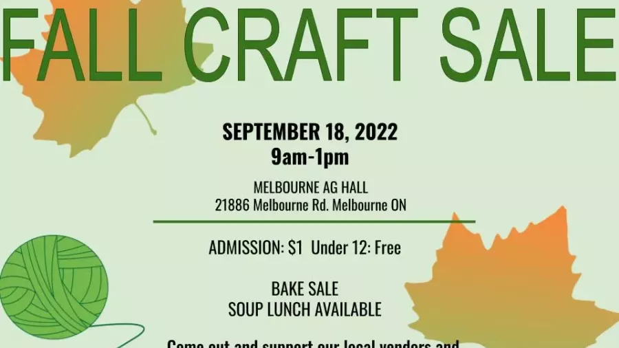 fall craft sale poster 