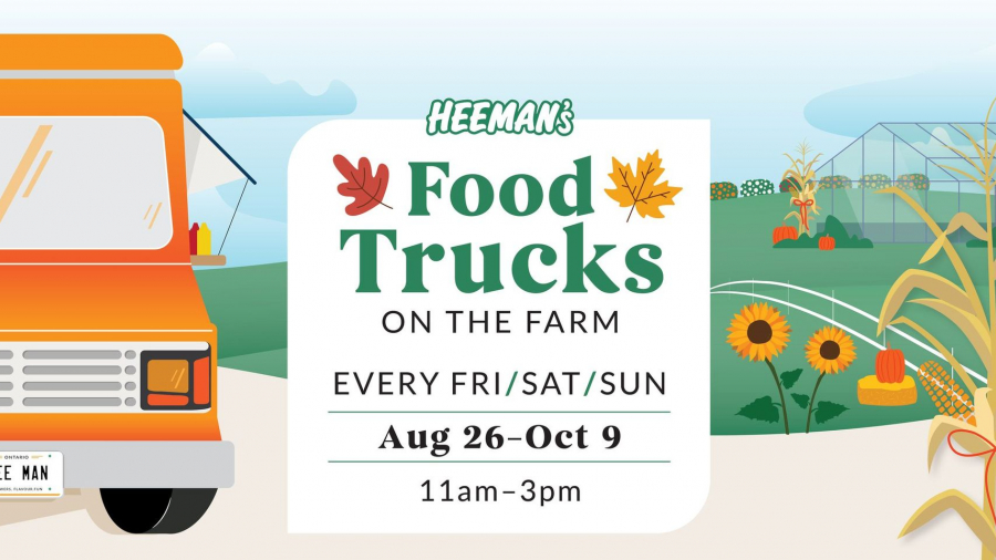 food trucks on the farm event poster 