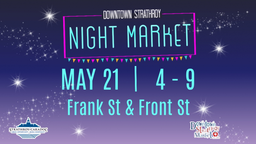 downtown strathroy night market poster
