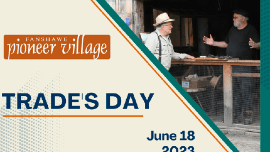 Trades day with Dad - two men having a conversation