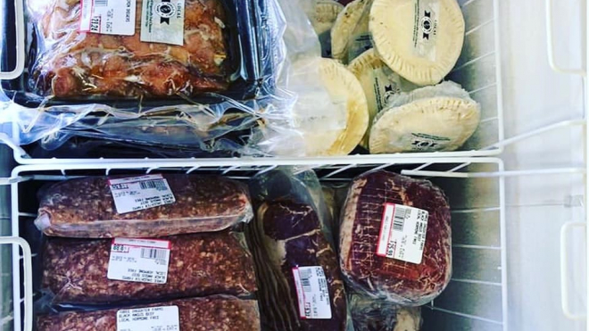 Variety of meat products 