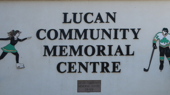 lucan community memorial centre sign 