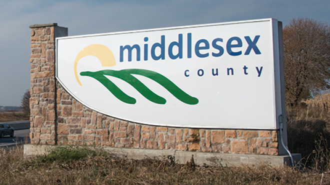Middlesex County highway sign