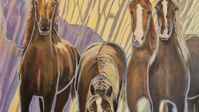 Painting of horses