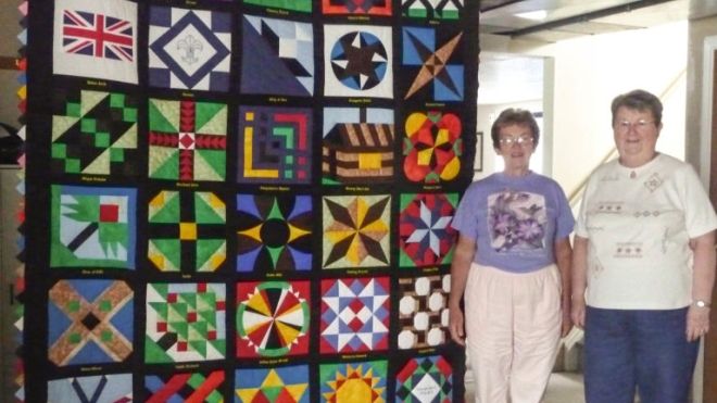 one of george ward's hand made quilt 