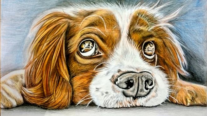 painting of dog