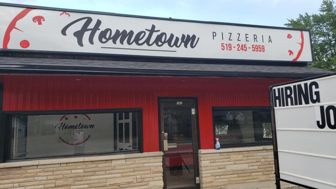 hometown pizza storefront