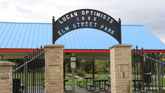 lucan optimist elm street park entry sign 