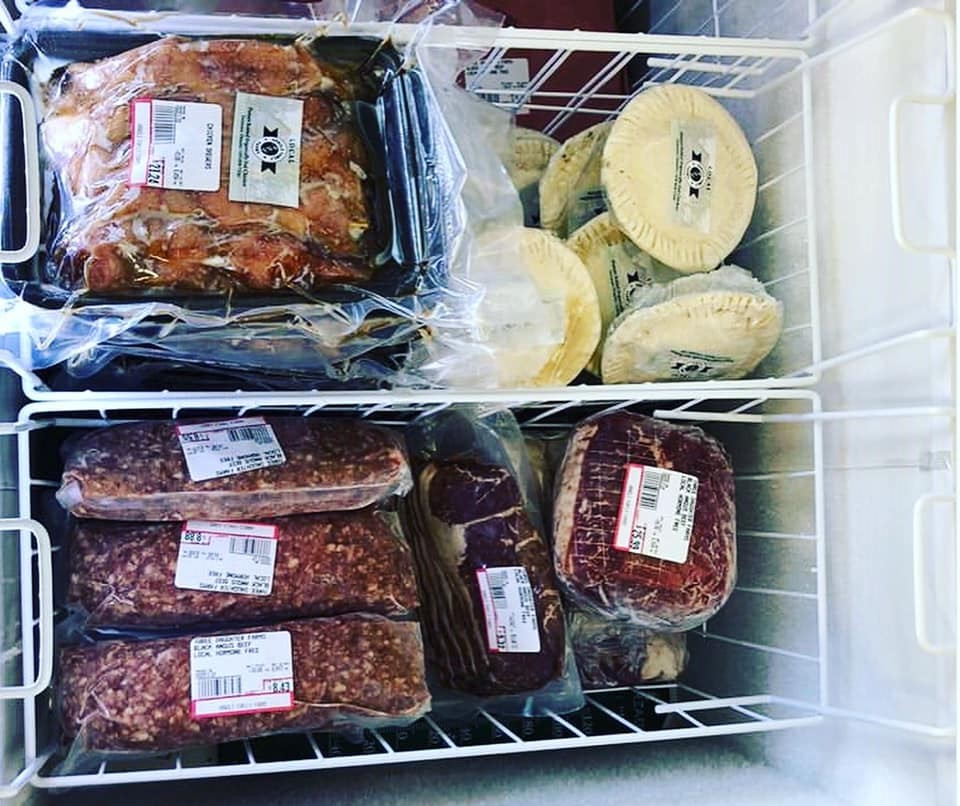 Variety of meat products 