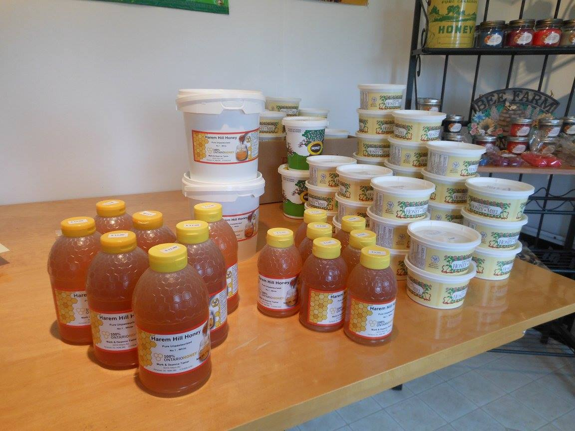 Variety of honey products 