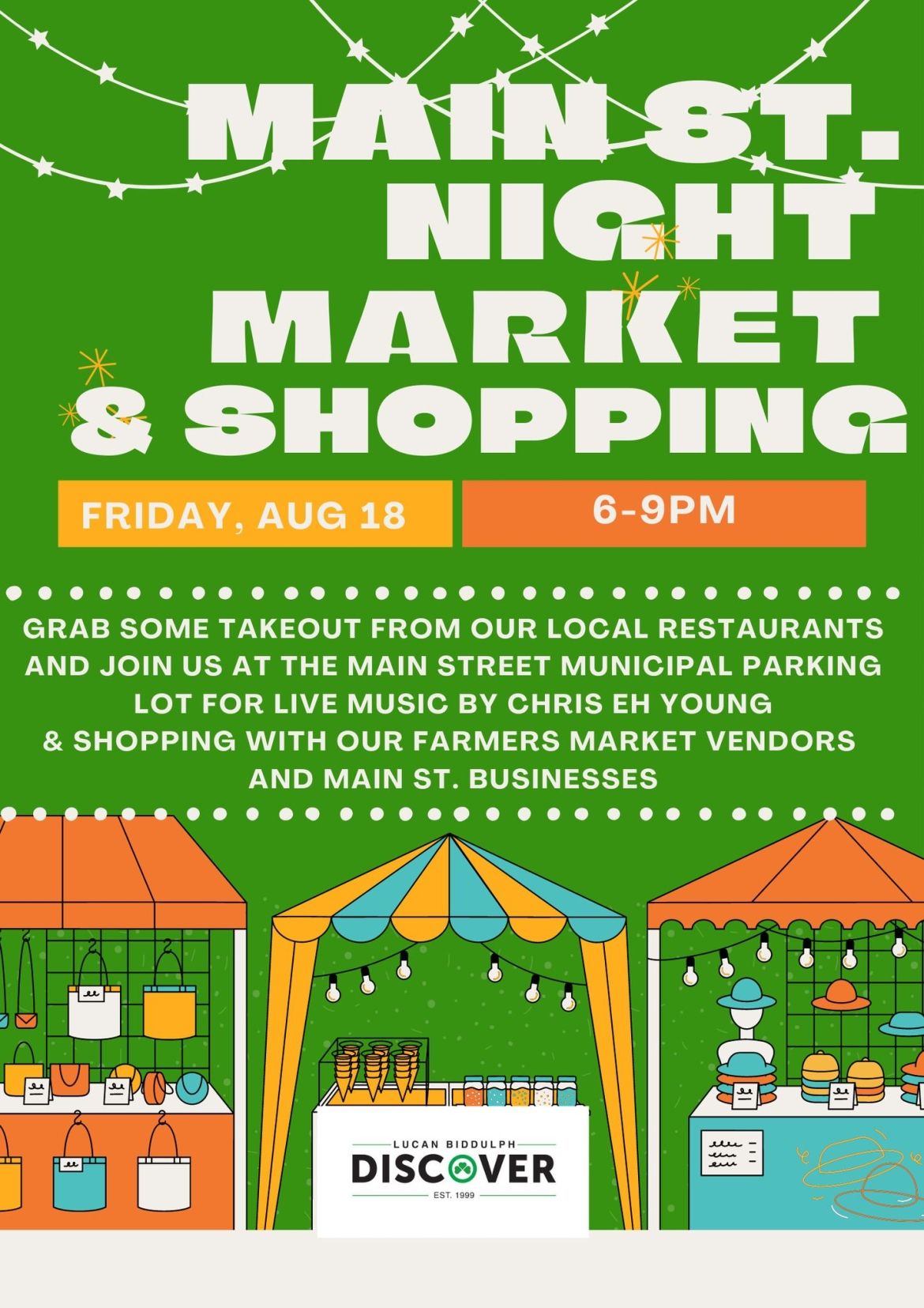 Main St Night Market & Shopping in Lucan Biddulph