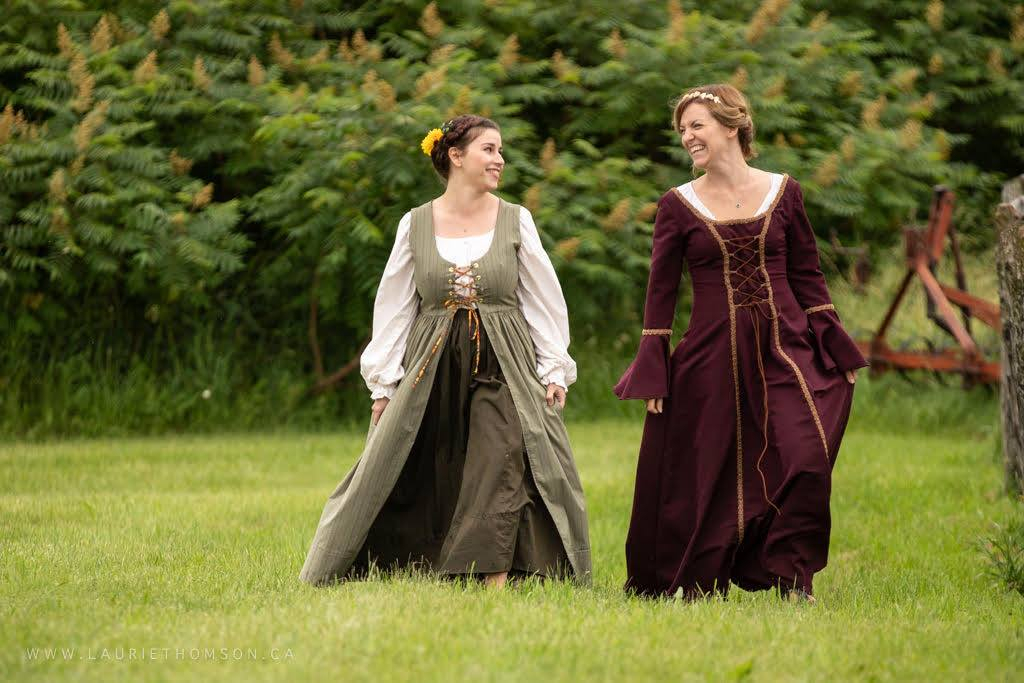 two women in medieval garb