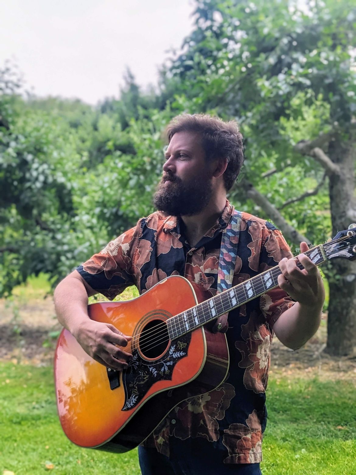 Man playing a guitar 