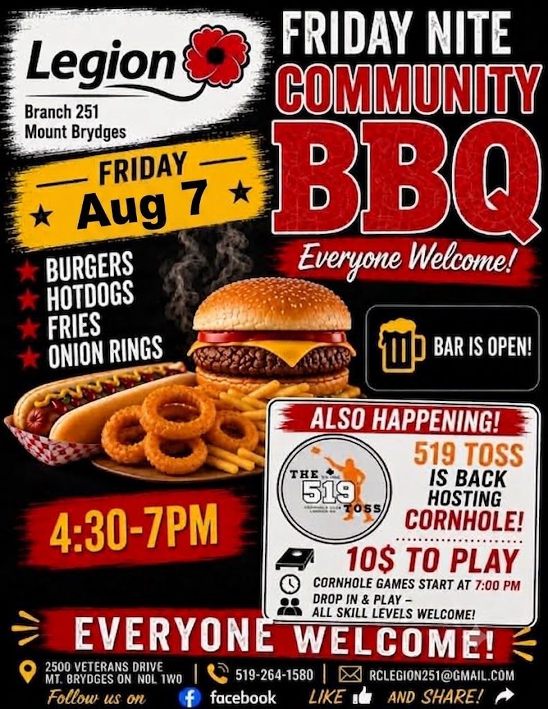 Community BBQ & Cornhole 