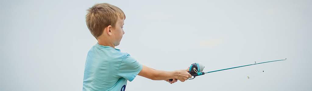 little boy fishing