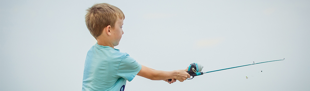 little boy fishing 