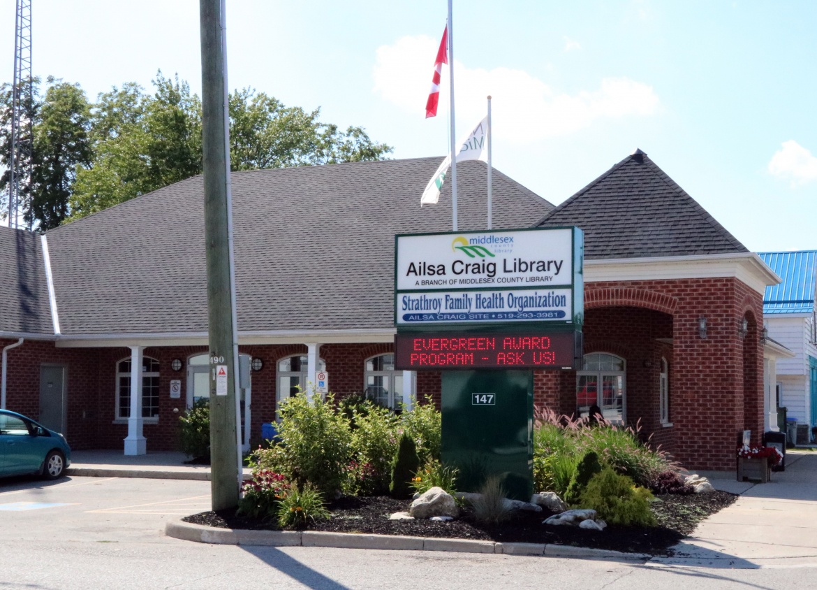 Ailsa Craig Public Library exterior 