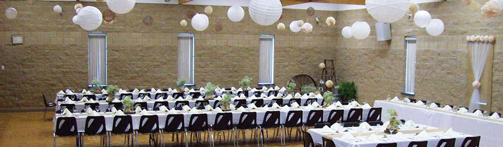 community centre set up for an event