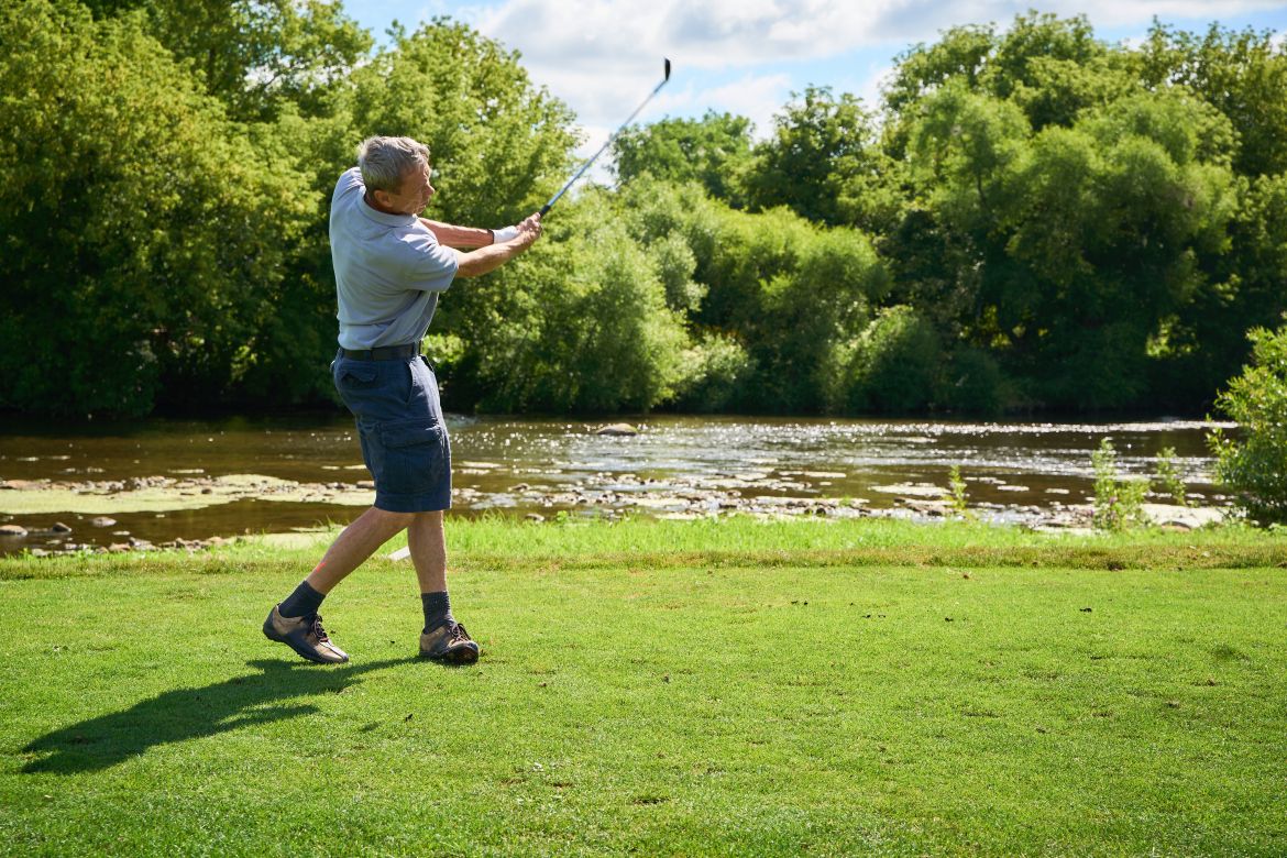 Man golfing 