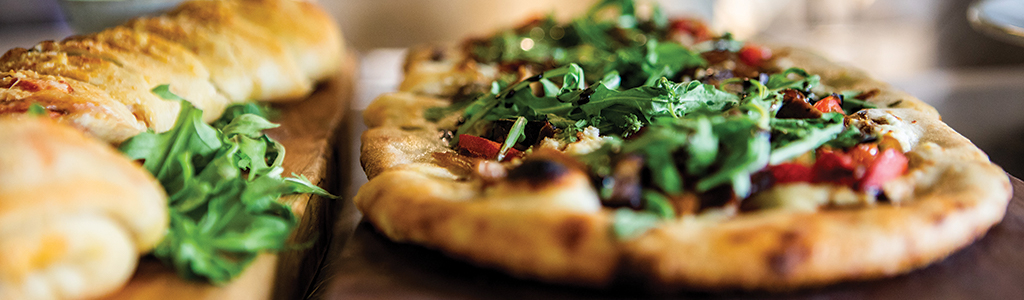 fresh baked pizza