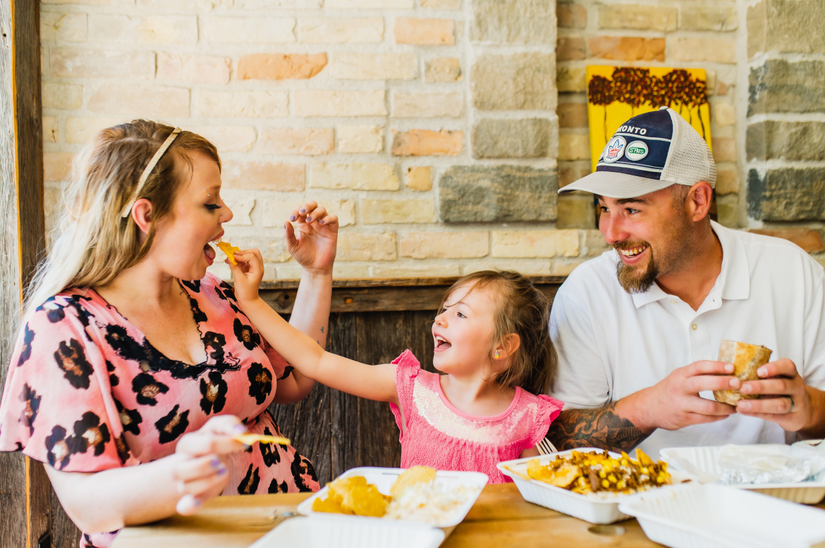 pammas family at back alley burrito