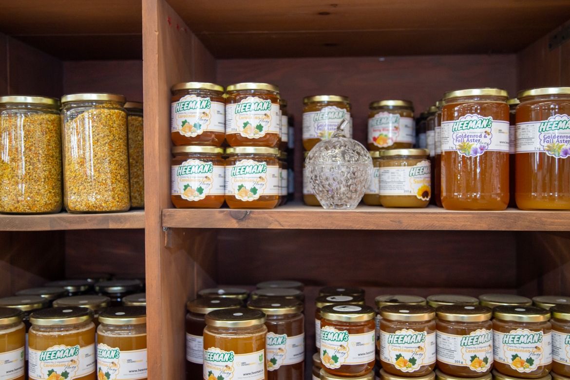 honey products on shelf