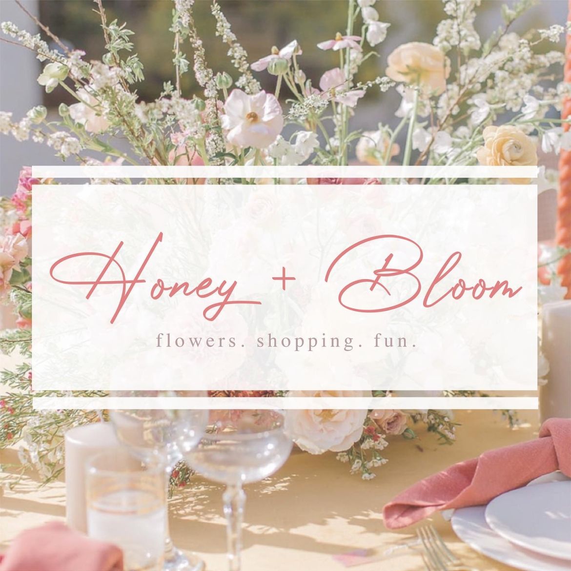 Logo for Honey + Bloom shopping event at The Shops on Sydenham