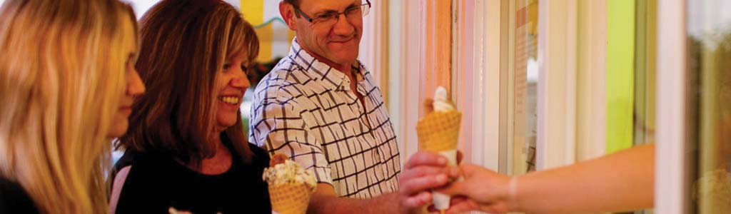 family getting ice cream