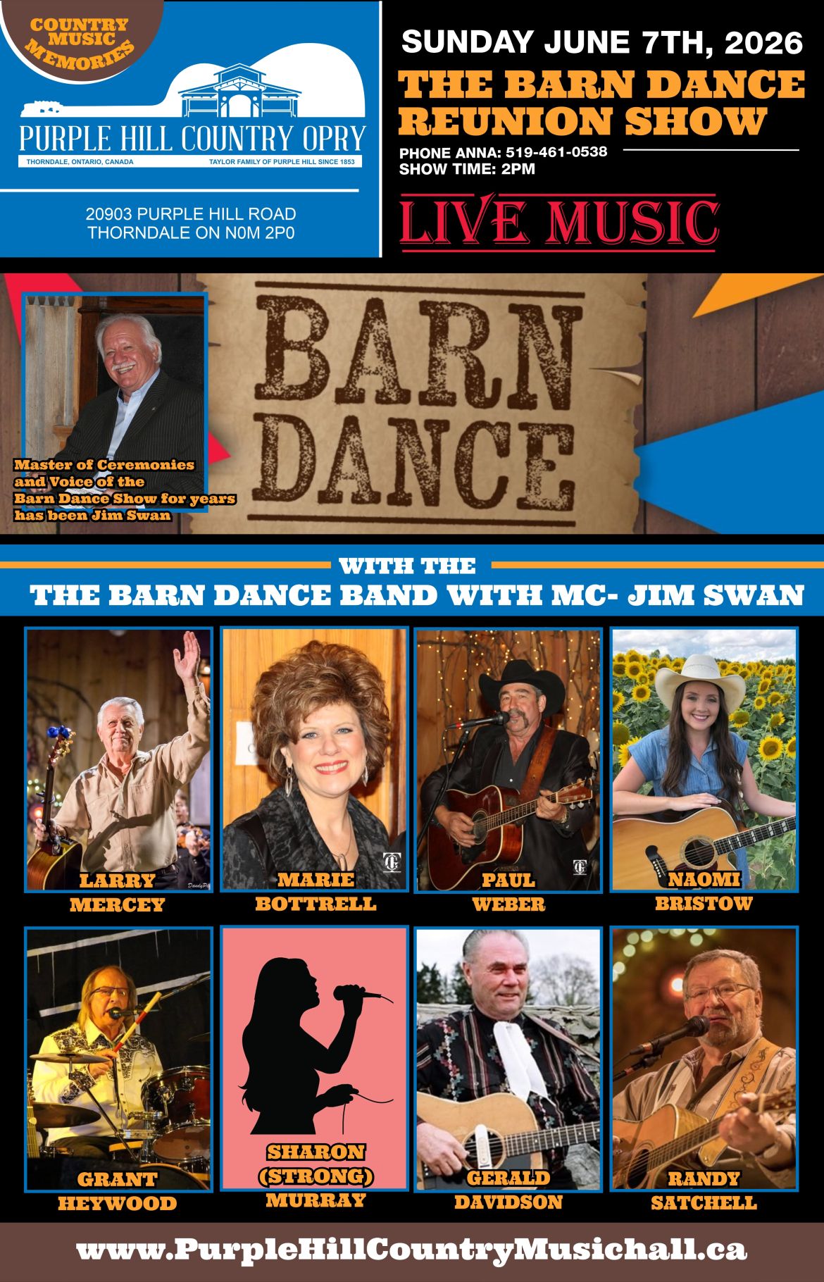 JUNE 7 2026 BARN DANCE REUNION SHOW