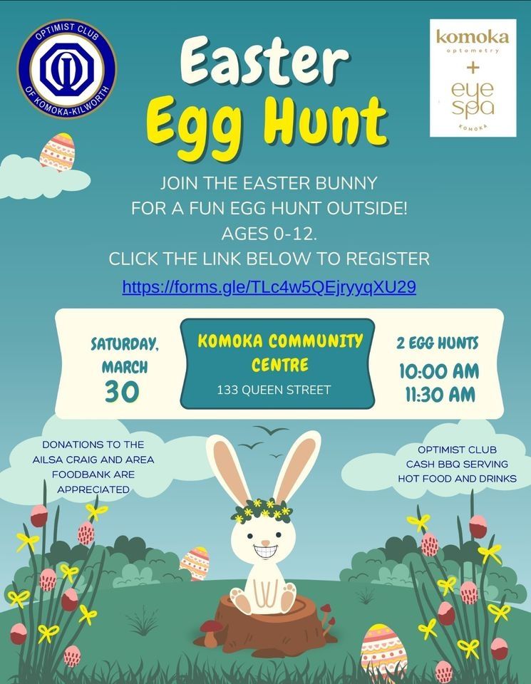 Komoka Kilworth Optimist Easter Egg Hunt 2024