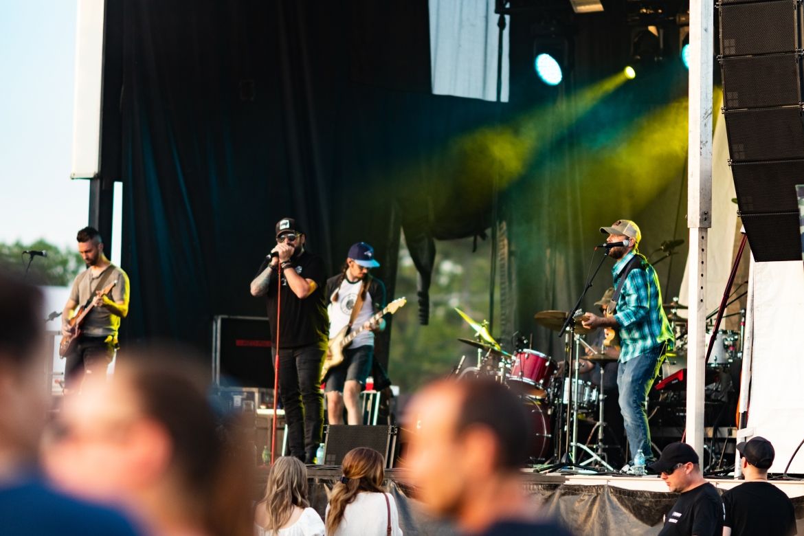 Band on stage