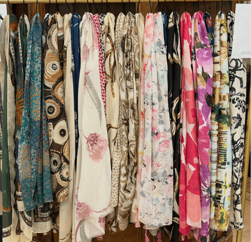 Shirts on a clothing rack