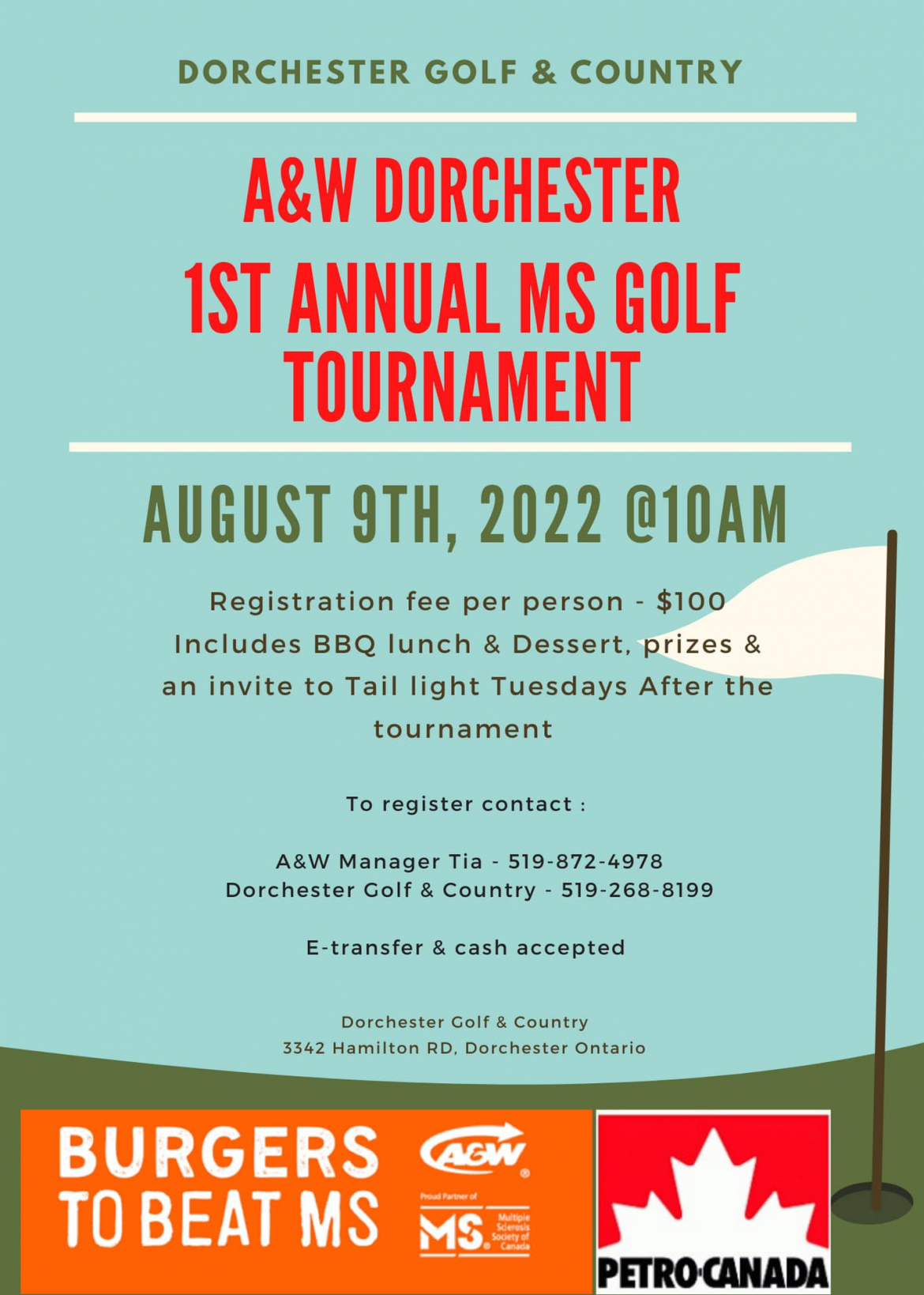 dcc MS golf tournament poster