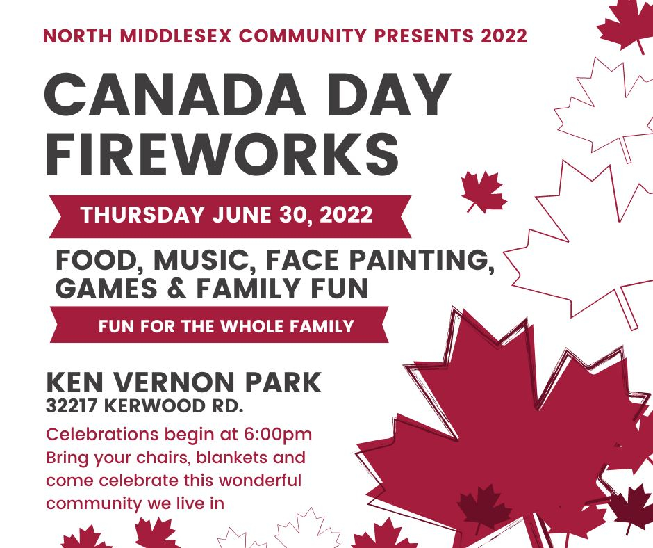 fireworks poster for north middlesex