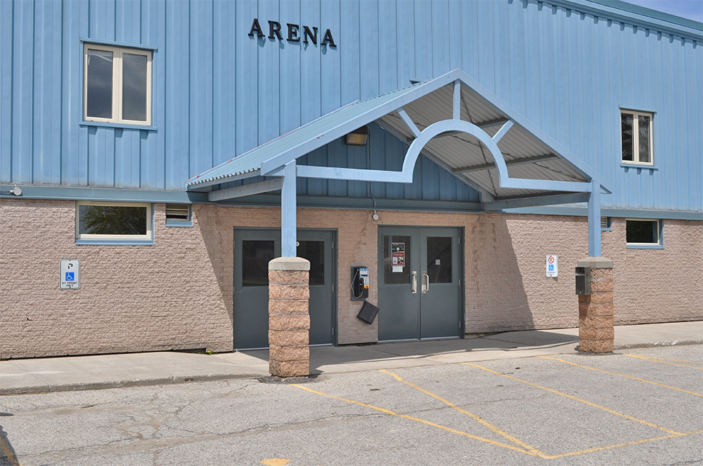 front doors to the ilderton arena 