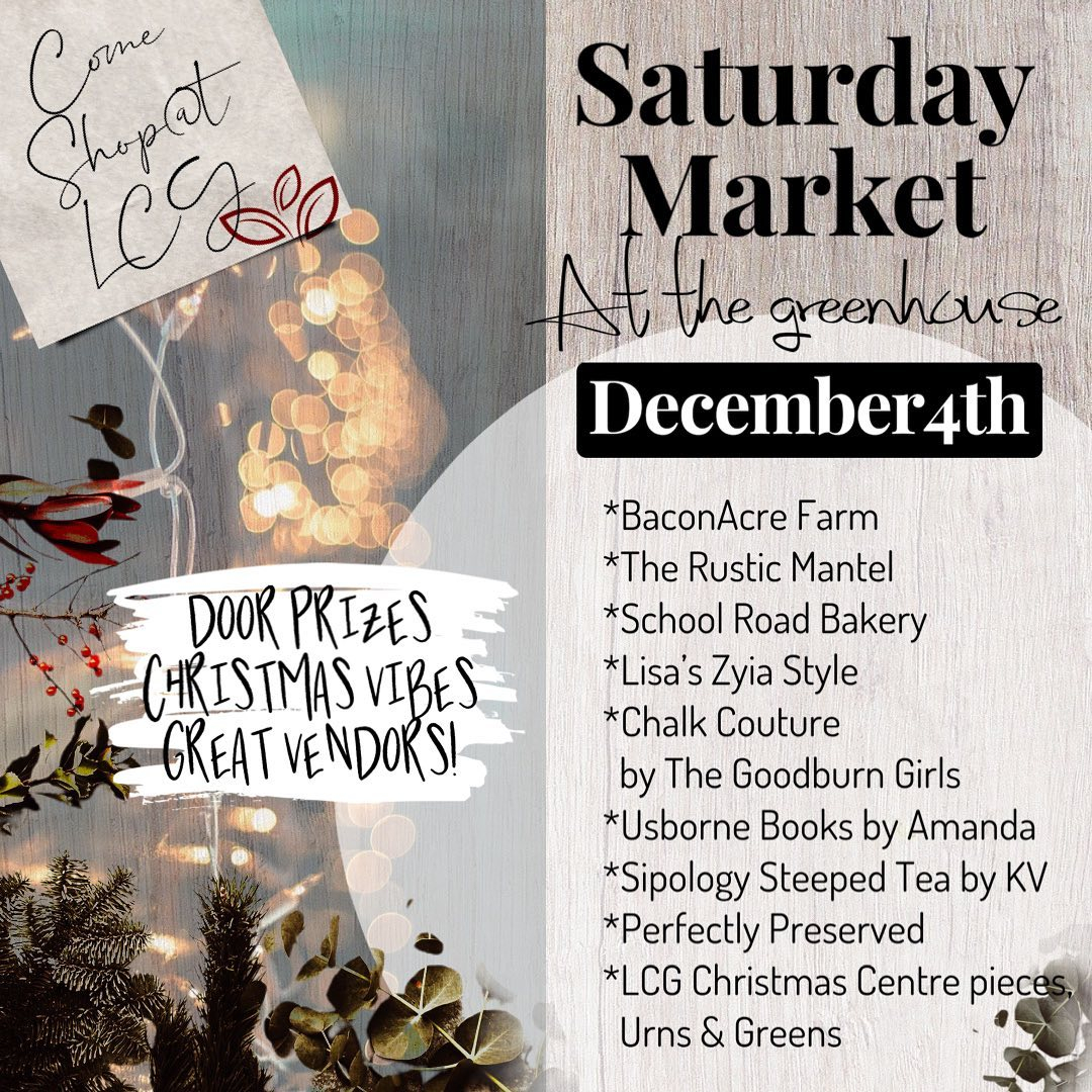 Lucan country gardens Saturday market information poster