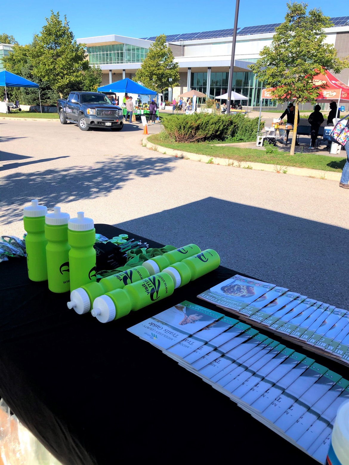 a visual of middlesex county swag and promotion items being handed out
