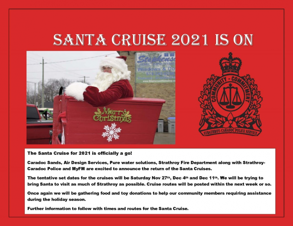 Santa cruise 2021 information poster