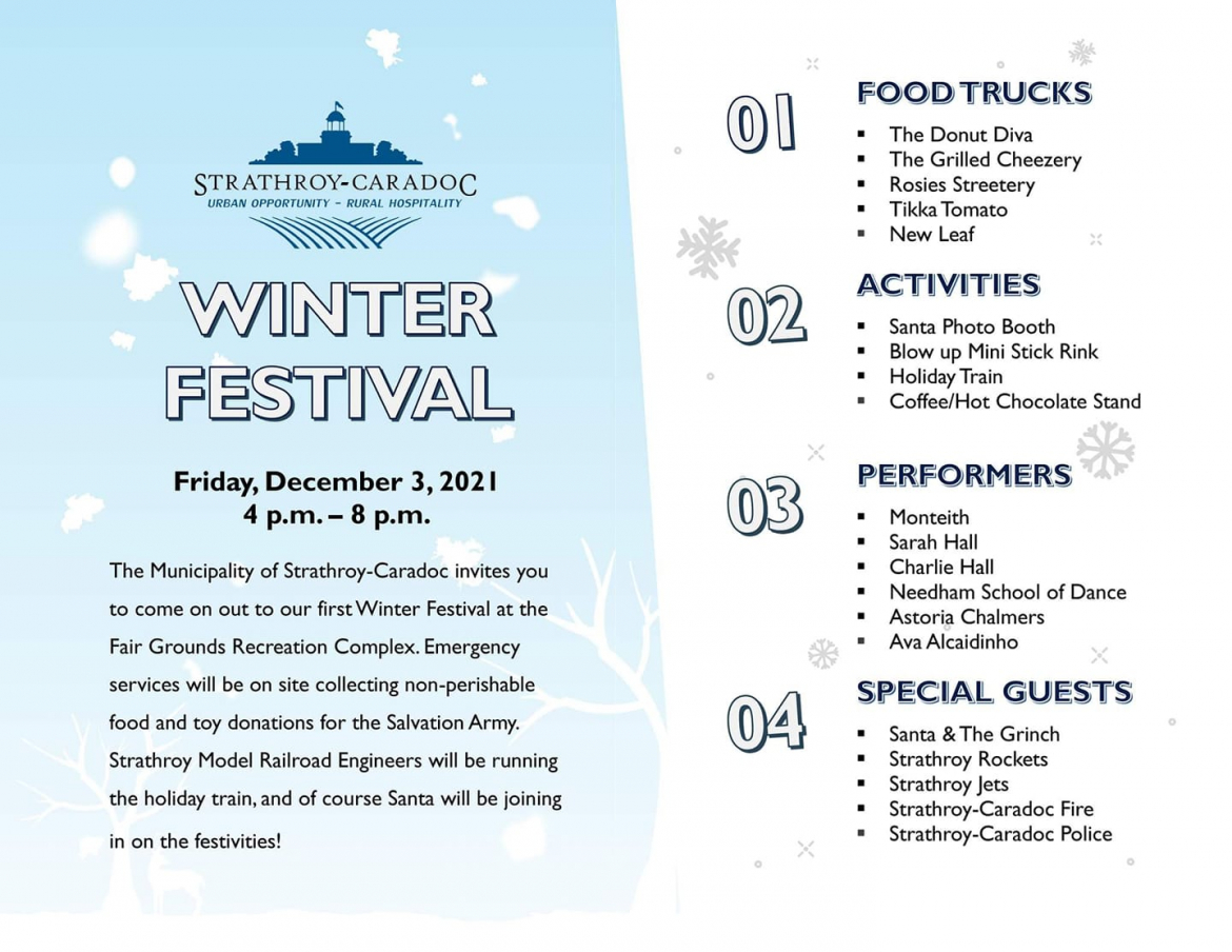 Strathroy winter festival information poster